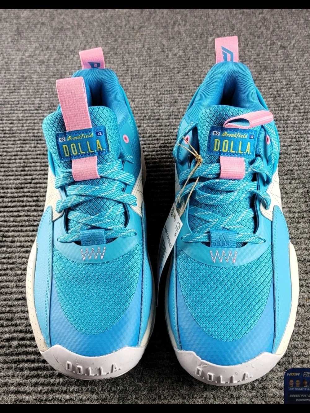 adidas Dame Certified EXTPLY 2.0 Signal Cyan Mid Sneakers NWT Size 8.5 - Picture 5 of 9